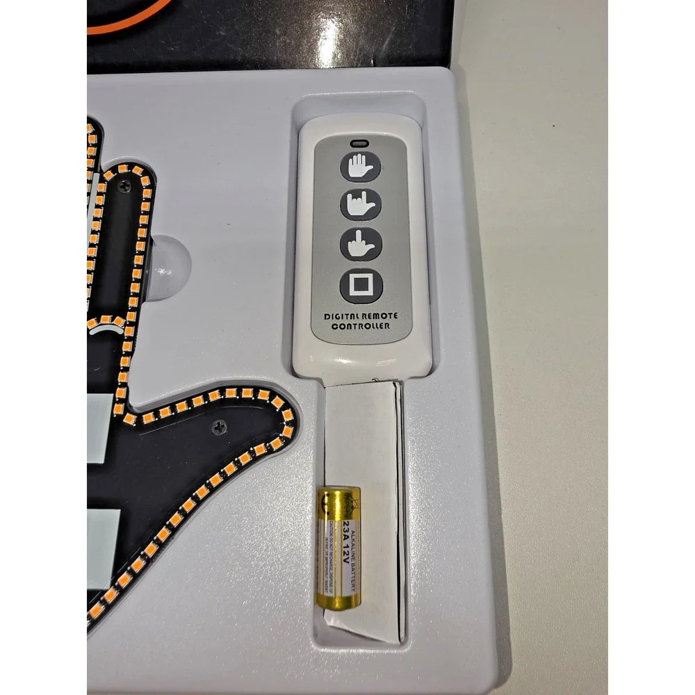 Hand Gesture Amber LED Light, Remote Control For Car, Truck, Auto Window - New